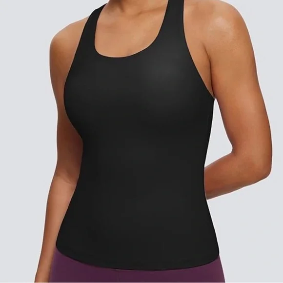 CRZ YOGA Butterllux Women’s Workout Tank Top - Black, Pink, Light Gray - Picture 6 of 6